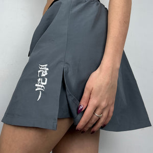 Grey low rise sporty mini skort (S)