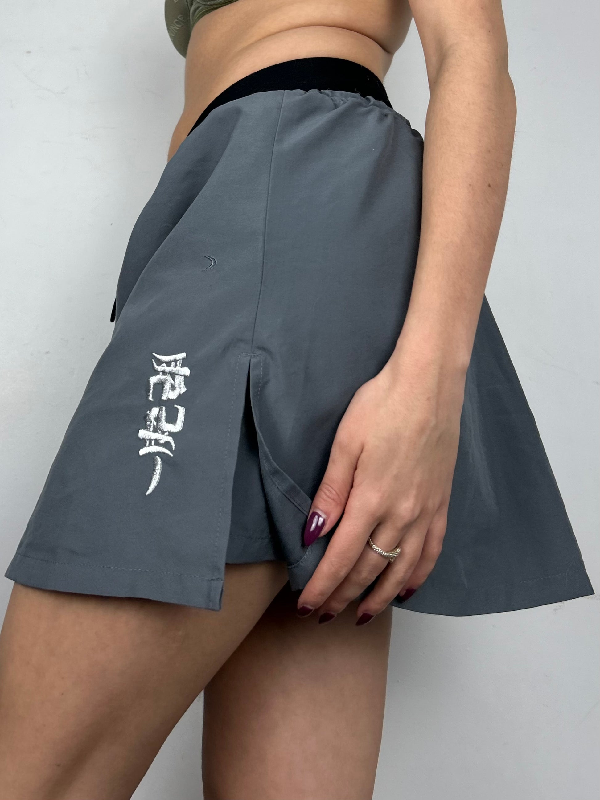 Grey low rise sporty mini skort (S)