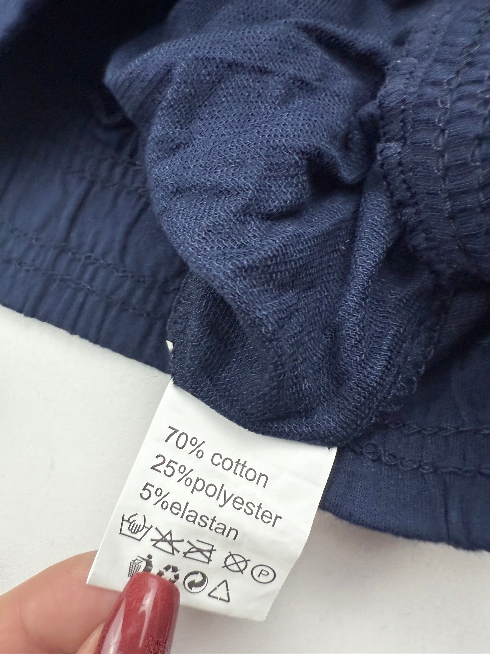 Navy zip up crop hoodie (S/M)