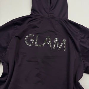 Purple zip up strass hoodie (M/L)