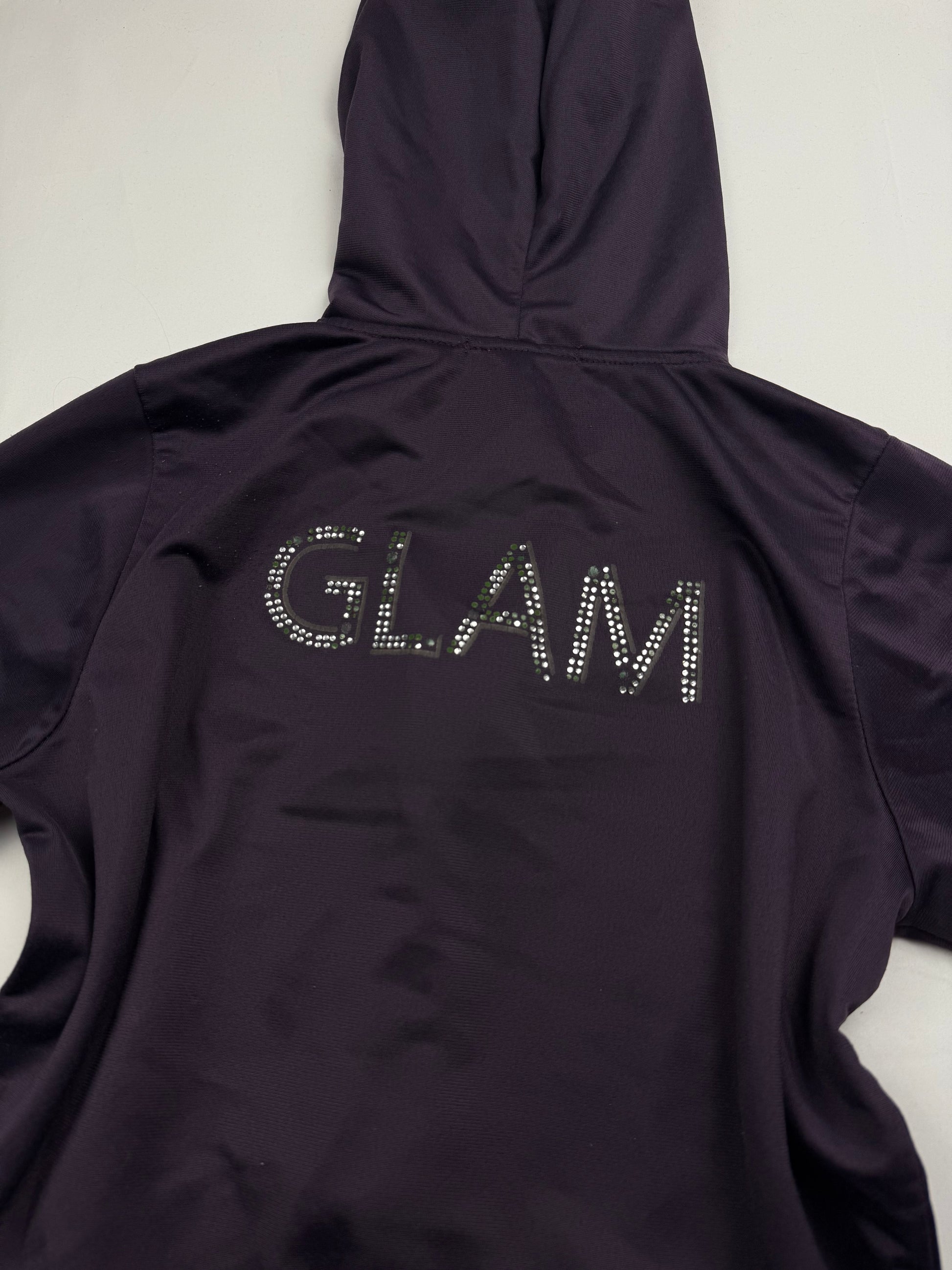 Purple zip up strass hoodie (M/L)