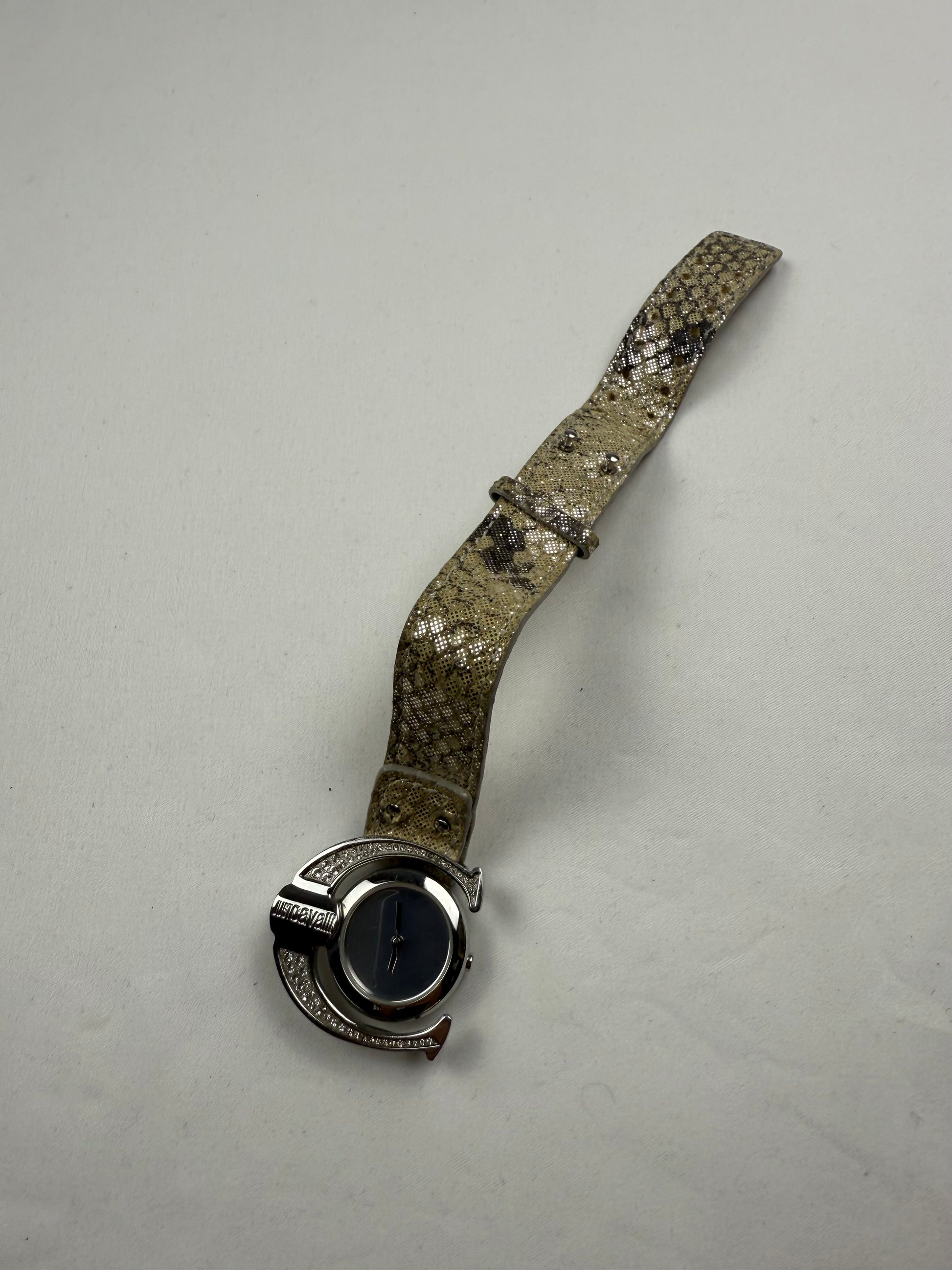 Vintage silver beige bracelet watch jewelry