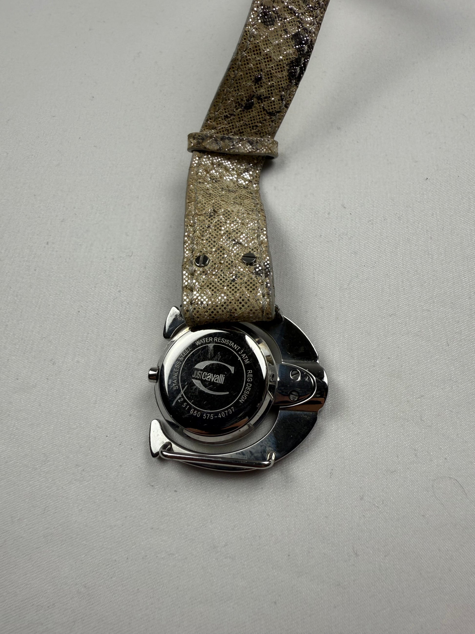 Vintage silver beige bracelet watch jewelry