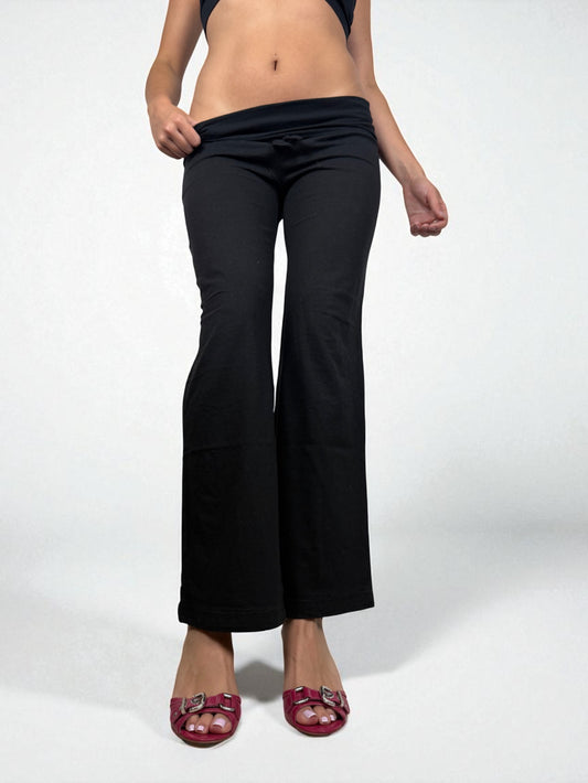 Black cotton low rise joggers pants (XS/S)