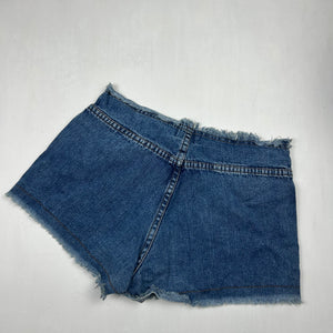 Blue denim mid rise mini short (S)