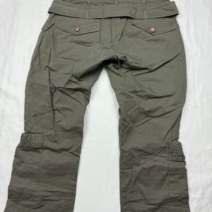Khaki low rise utility capri pants (XS)