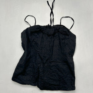 Black lace up corset top (S)