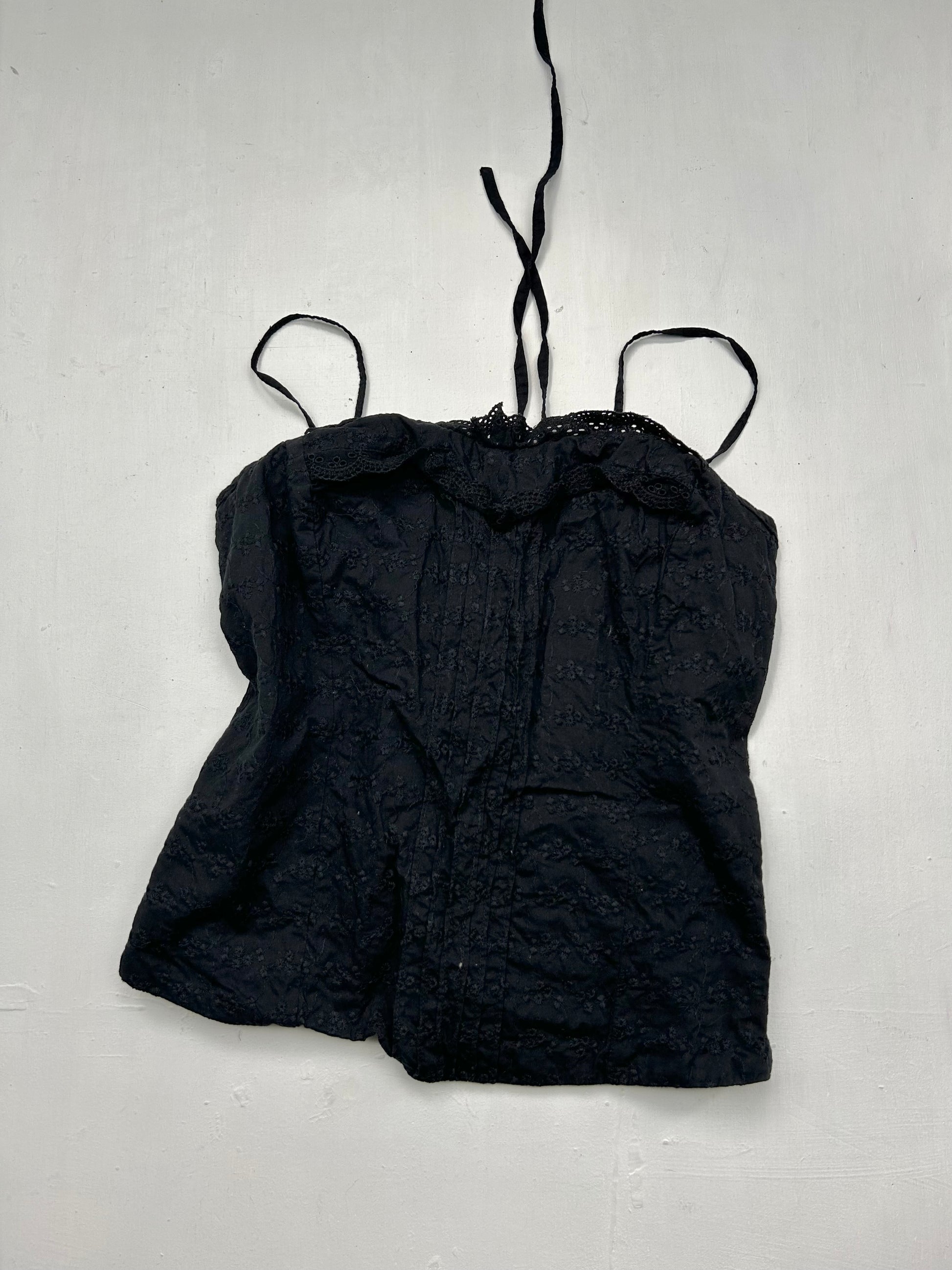 Black lace up corset top (S)
