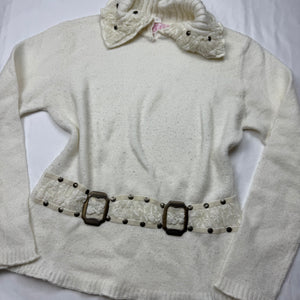 White buckle belt jumper (L)
