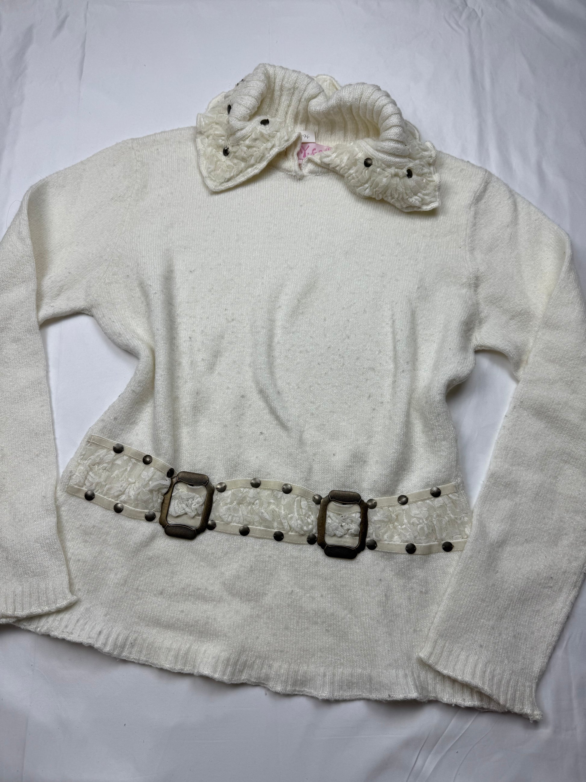 White buckle belt jumper (L)