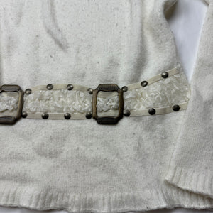 White buckle belt jumper (L)