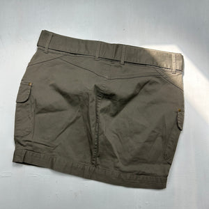 Khaki cargo low rise mini skirt + belt (M/L)