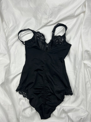 Black lace bodysuit top (S)