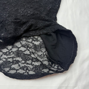 Black mesh lined tight fit tee (XS)