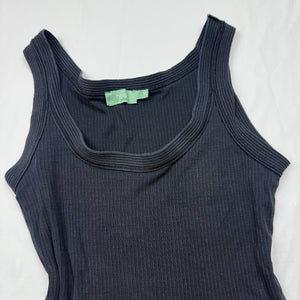 Black ribbed cotton top (M)