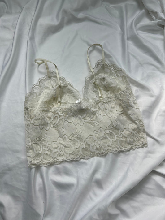 White lace bralette top (S)