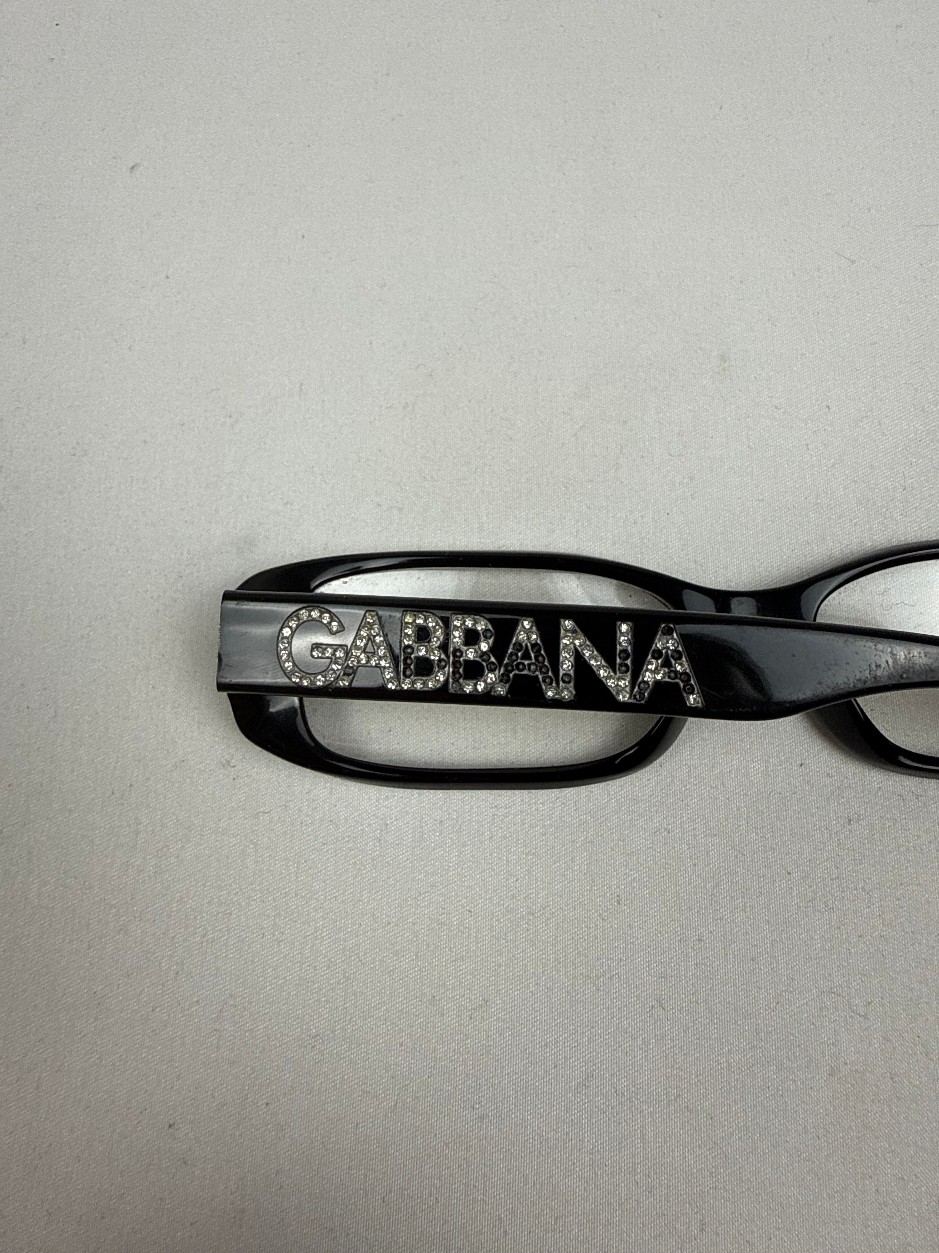 Black rhinestones logo office glasses (with prescription)