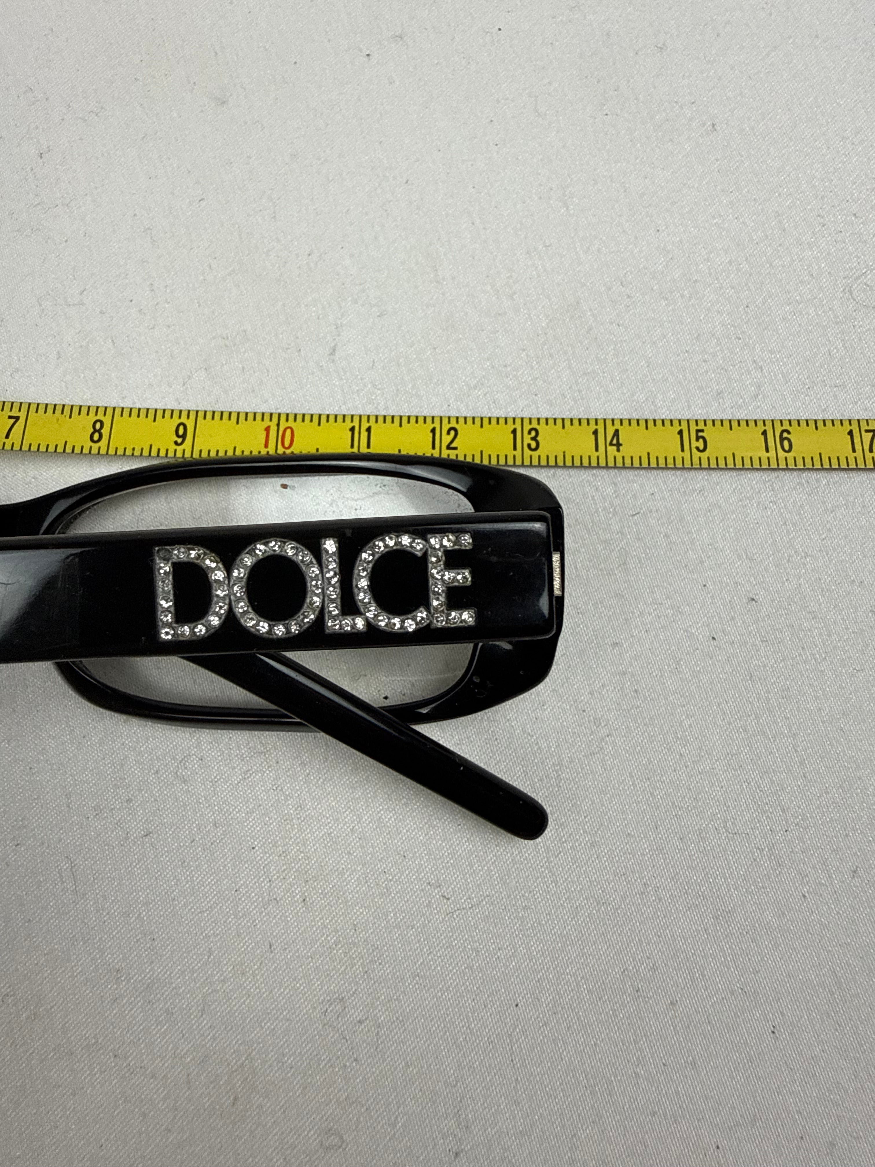 Black rhinestones logo office glasses (with prescription)