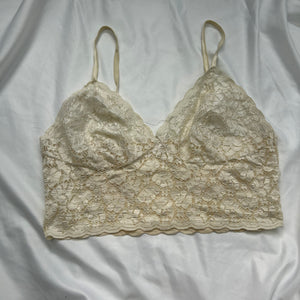 Cream lace bralette top (S/M)