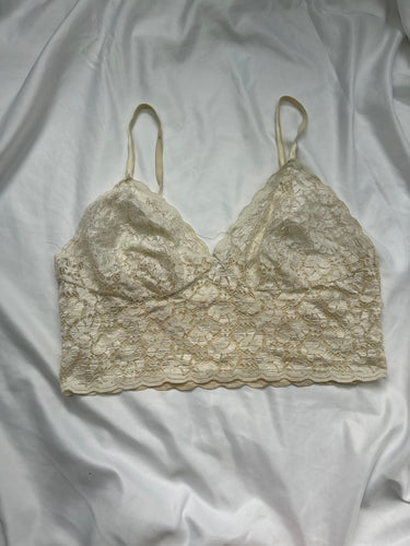 Cream lace bralette top (S/M)
