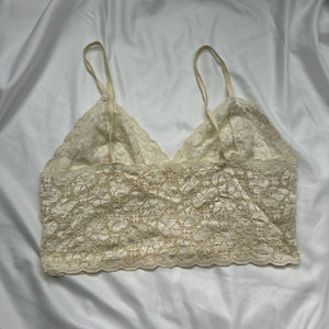 Cream lace bralette top (S/M)