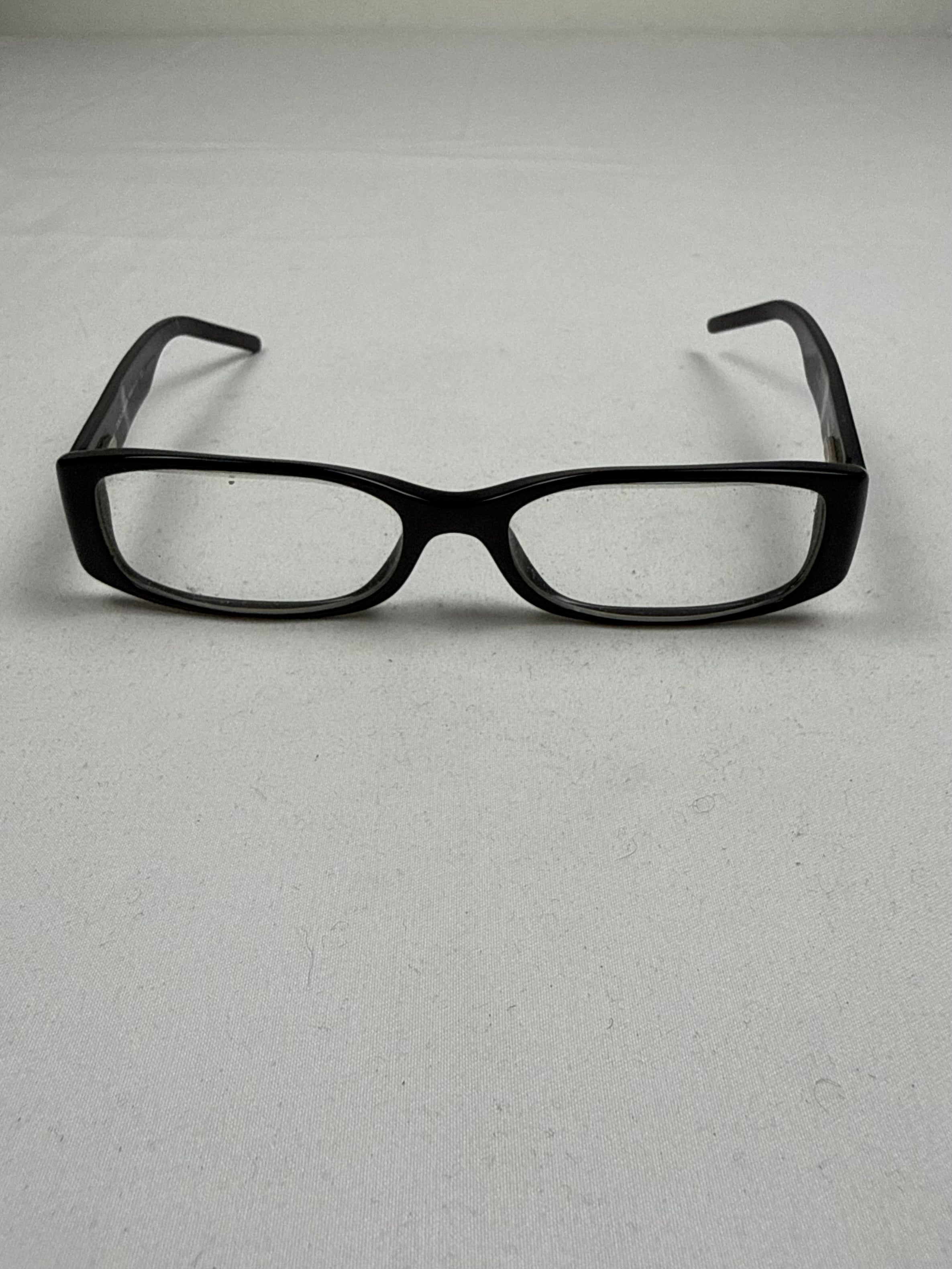 Black rhinestones logo office glasses (with prescription)