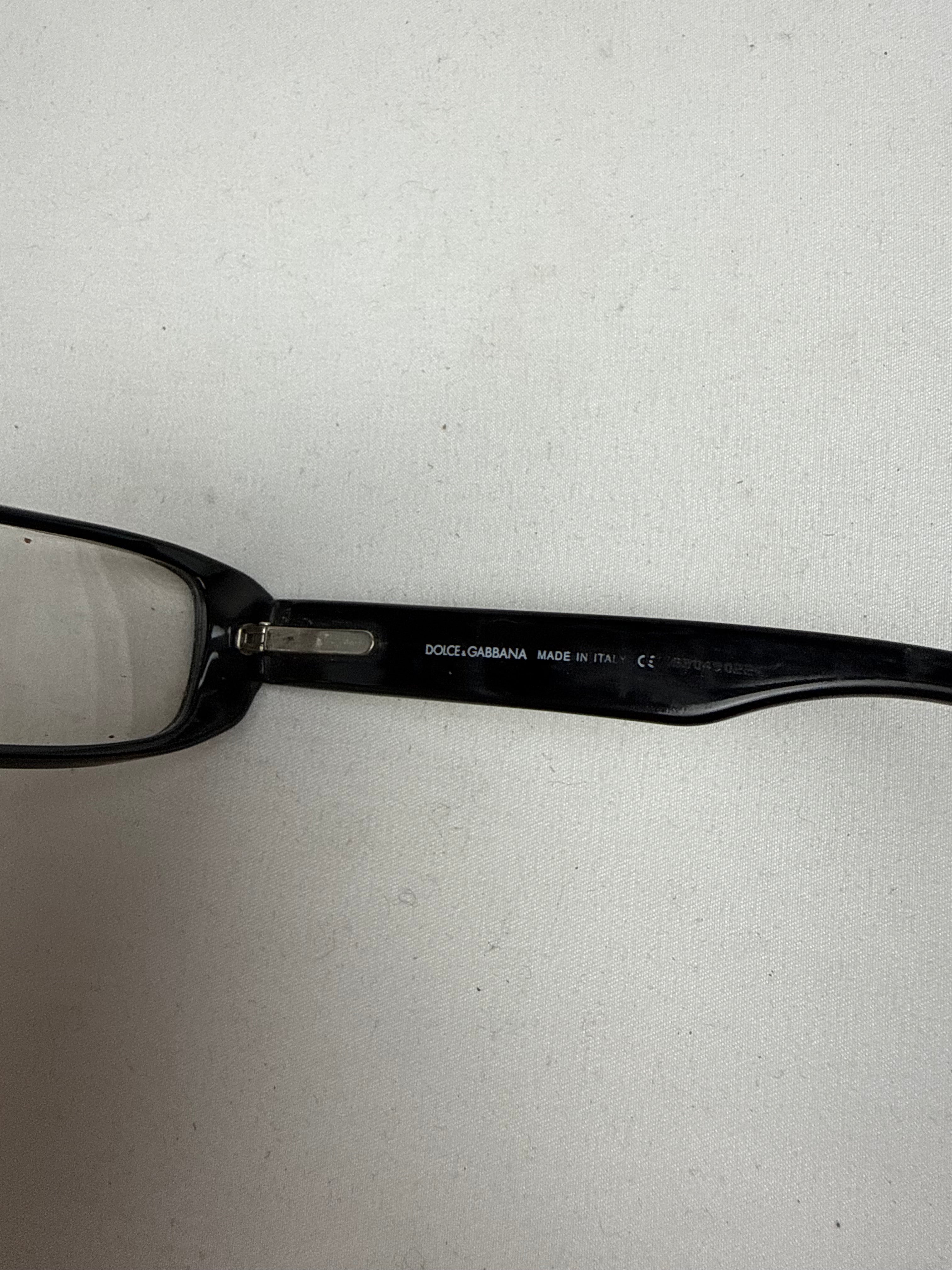 Black rhinestones logo office glasses (with prescription)