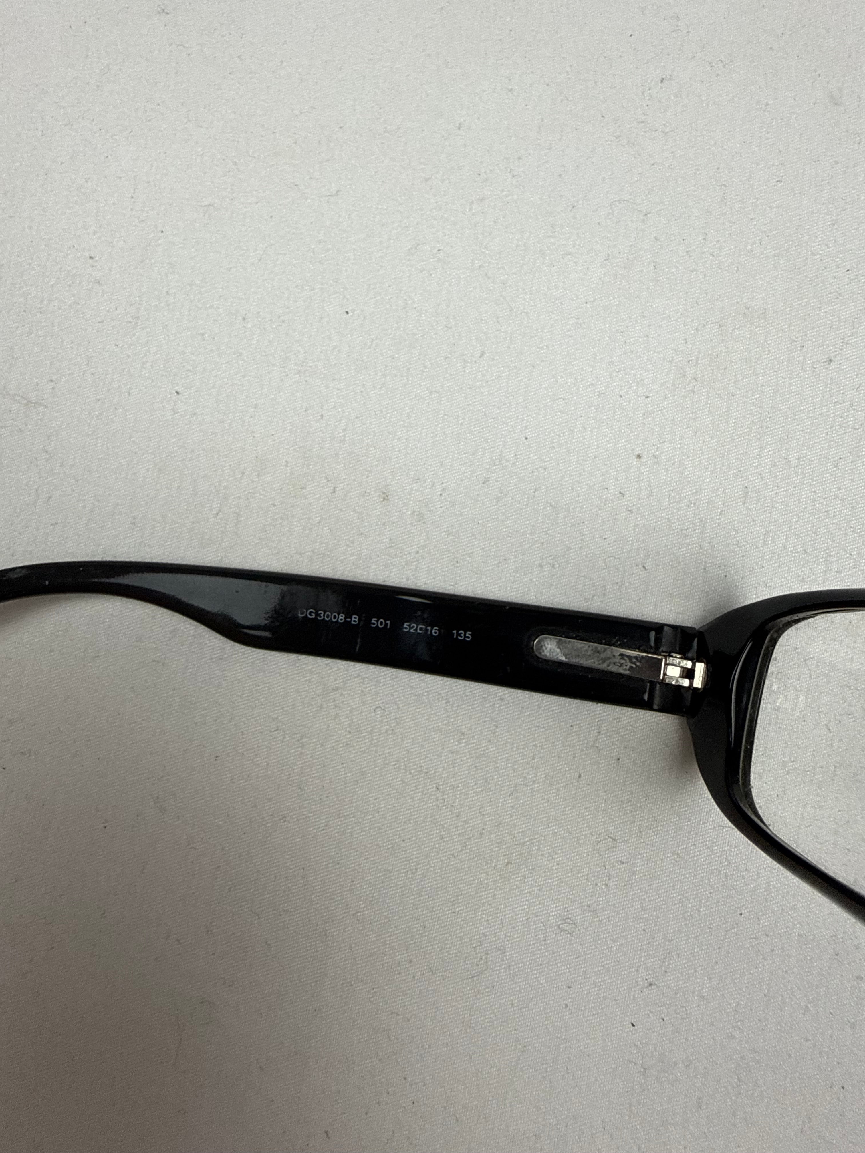 Black rhinestones logo office glasses (with prescription)