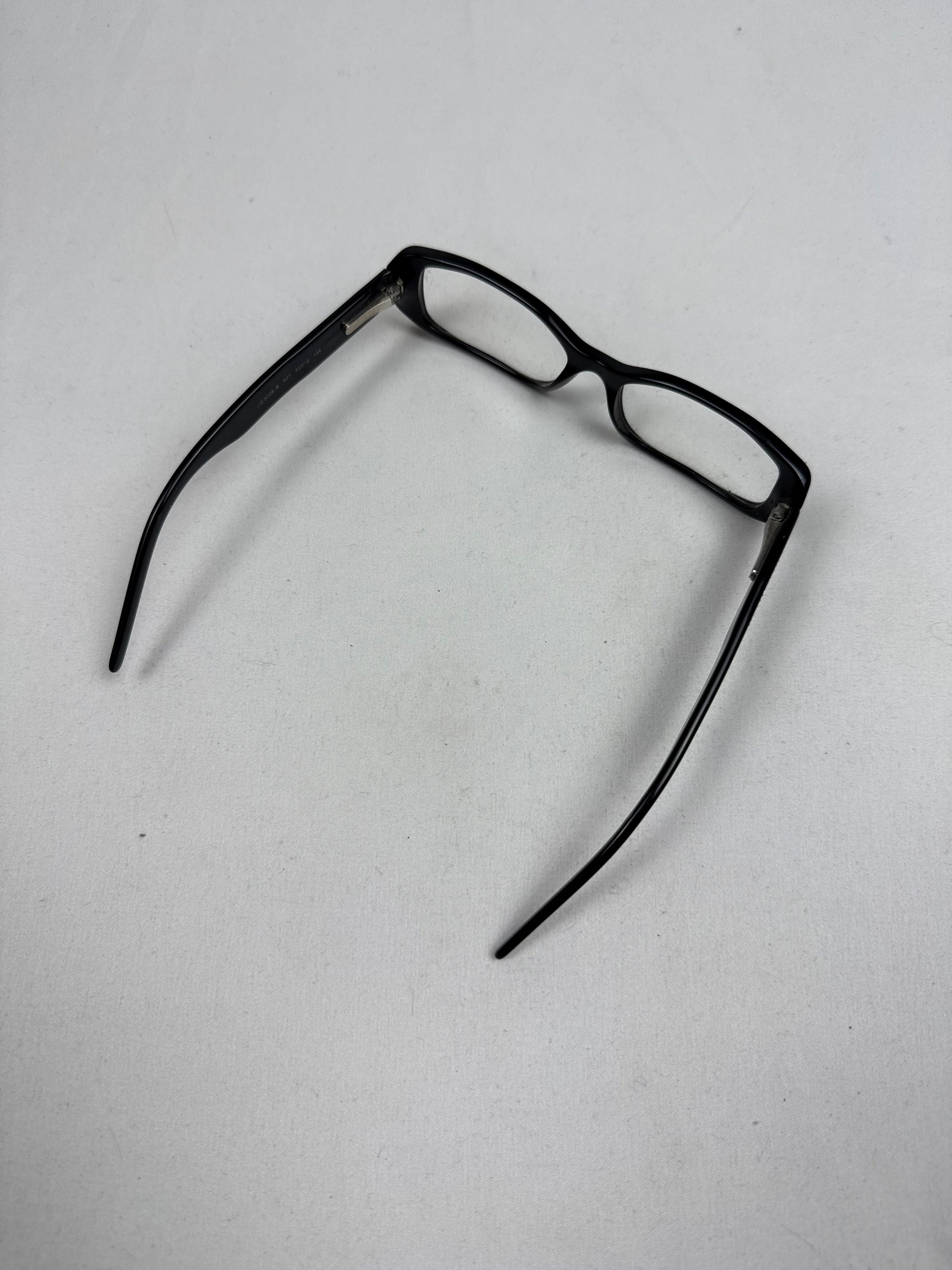 Black rhinestones logo office glasses (with prescription)