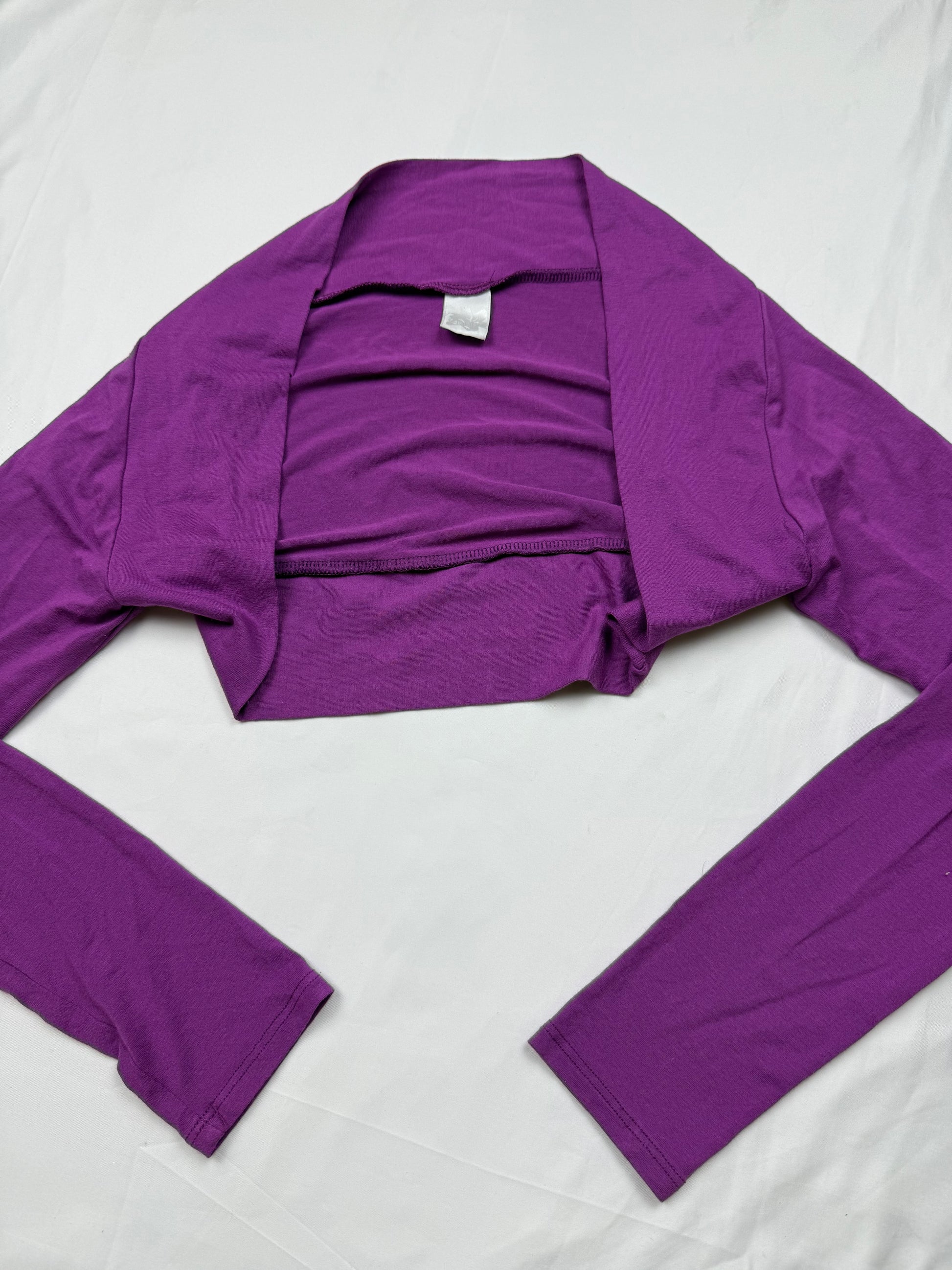 Purple long sleeves bolero top (S/M)