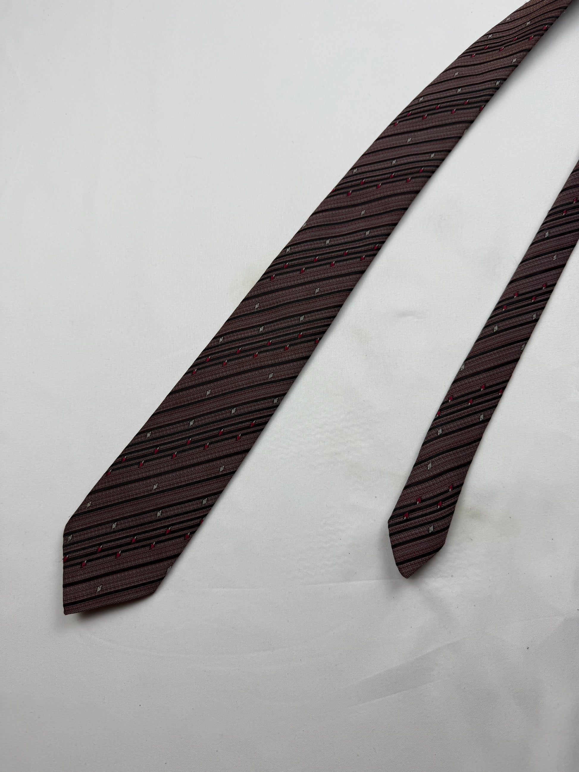 Purple striped tie