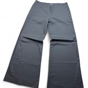 Grey cotton low rise office extra flare pants (M)