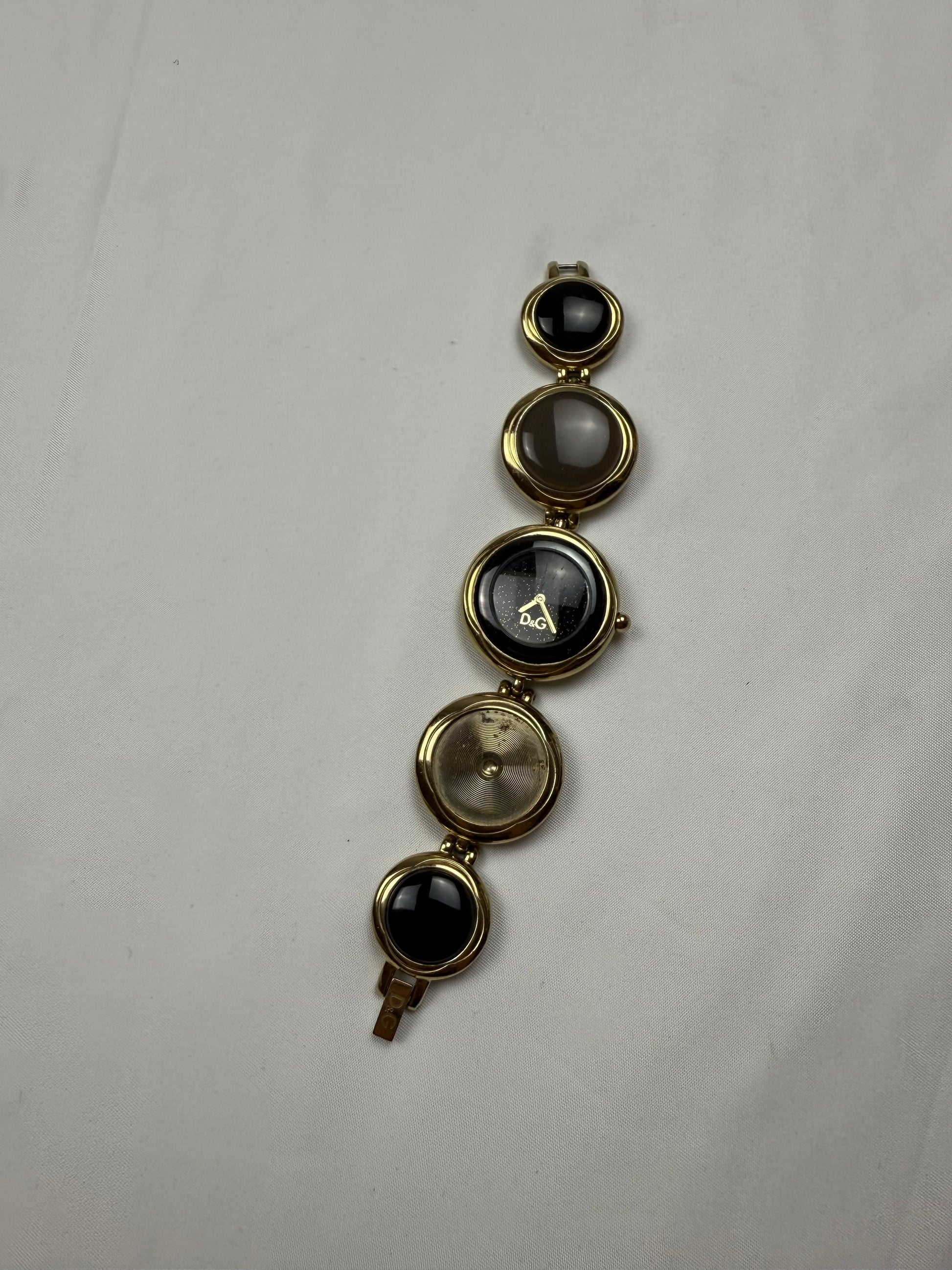 Vintage gold inox bracelet jewelry watch