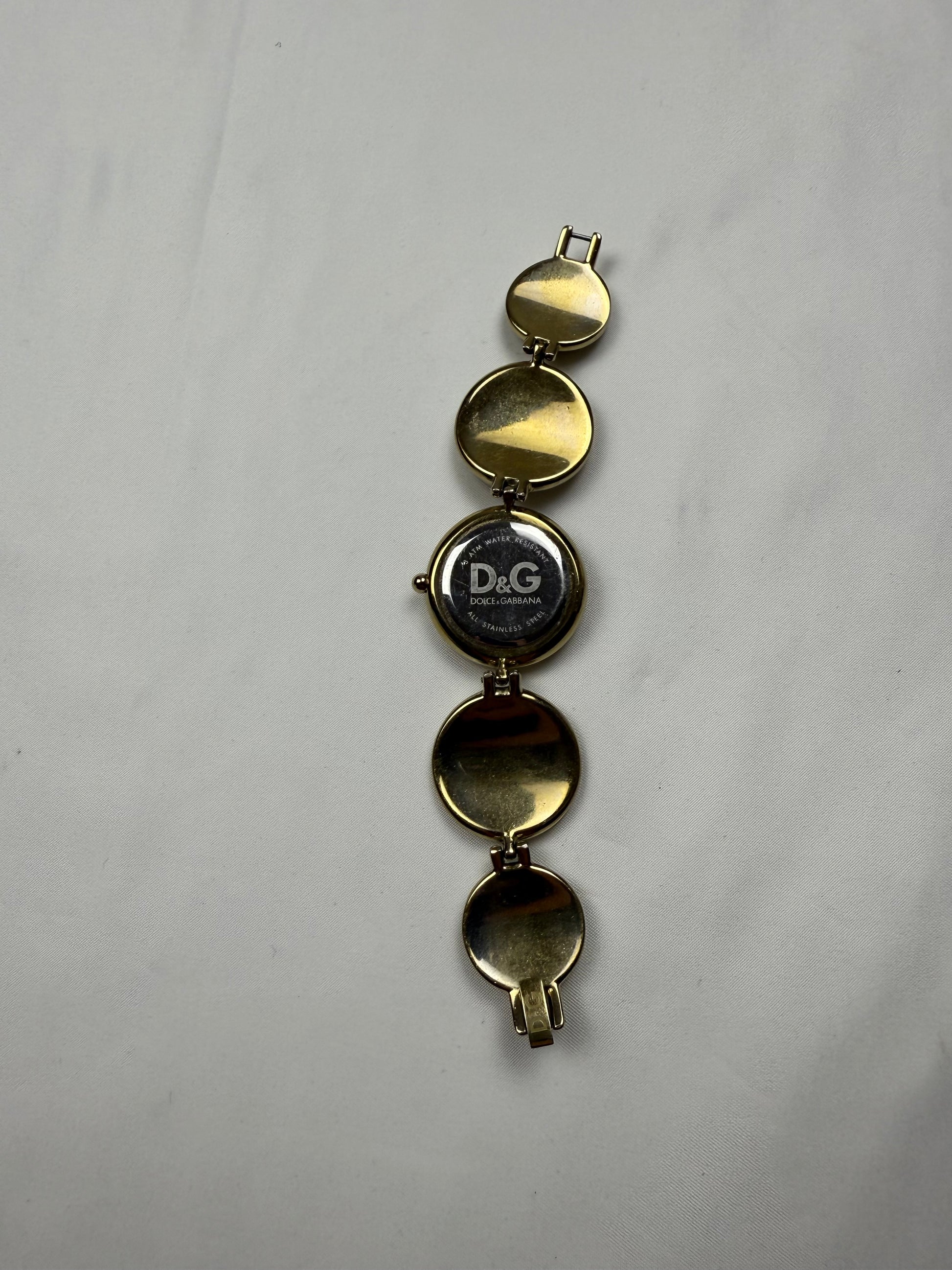 Vintage gold inox bracelet jewelry watch