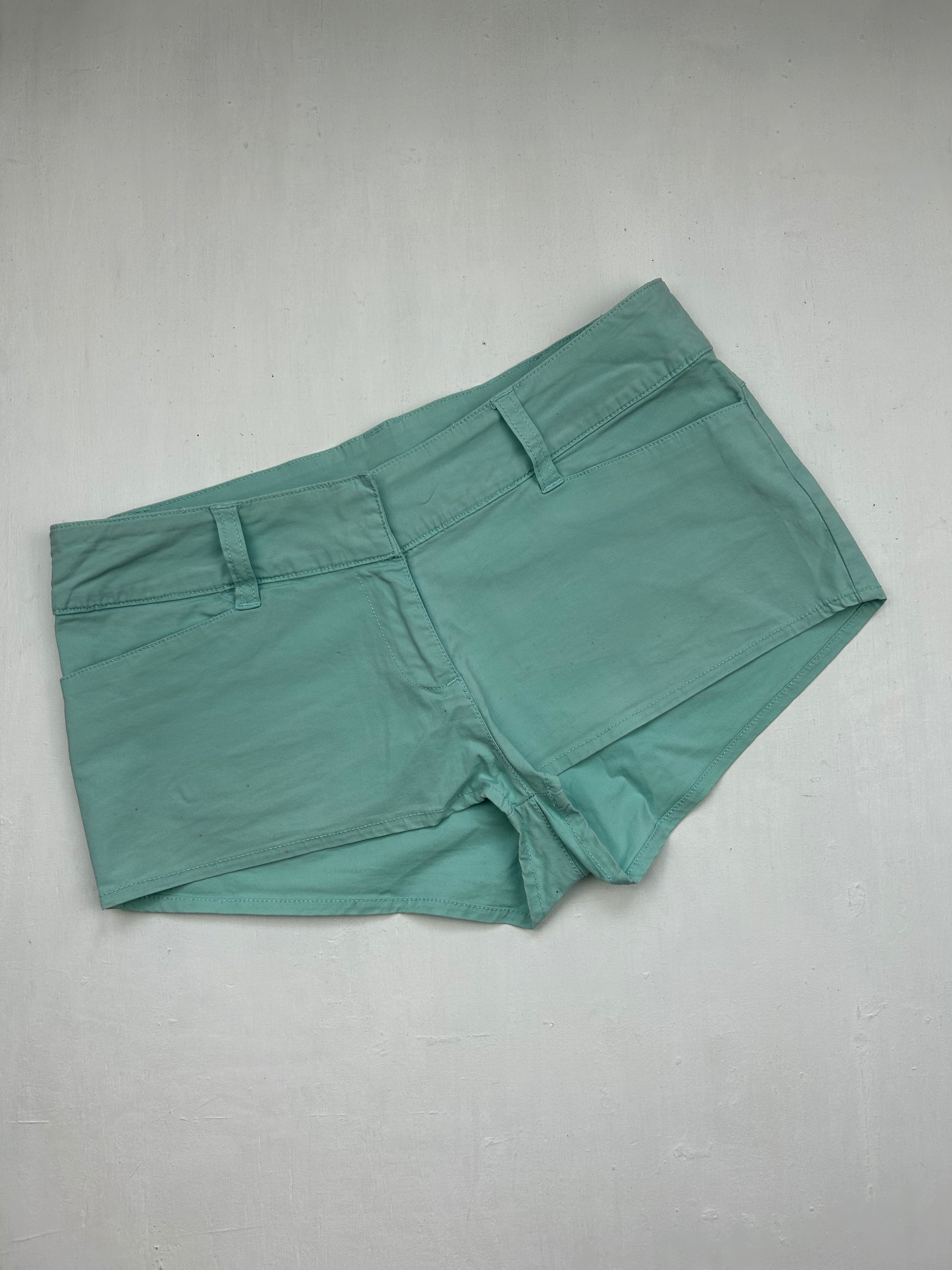 Blue low rise mini / micro office short (S)