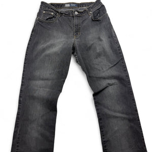 Grey denim mid rise baggy denim pants (S/M)