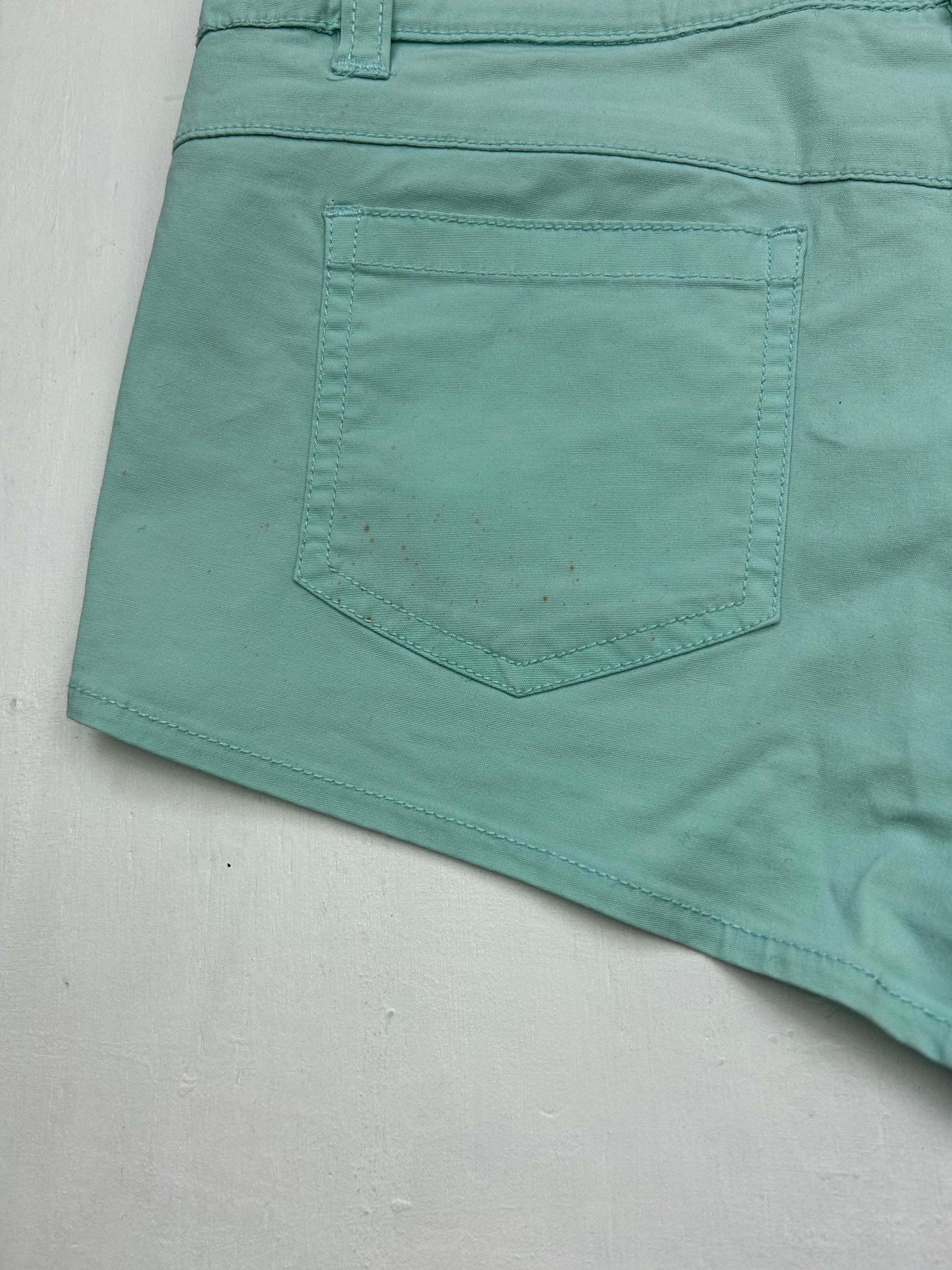Blue low rise mini / micro office short (S)