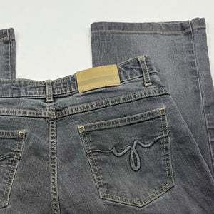 Grey denim mid rise baggy denim pants (S/M)