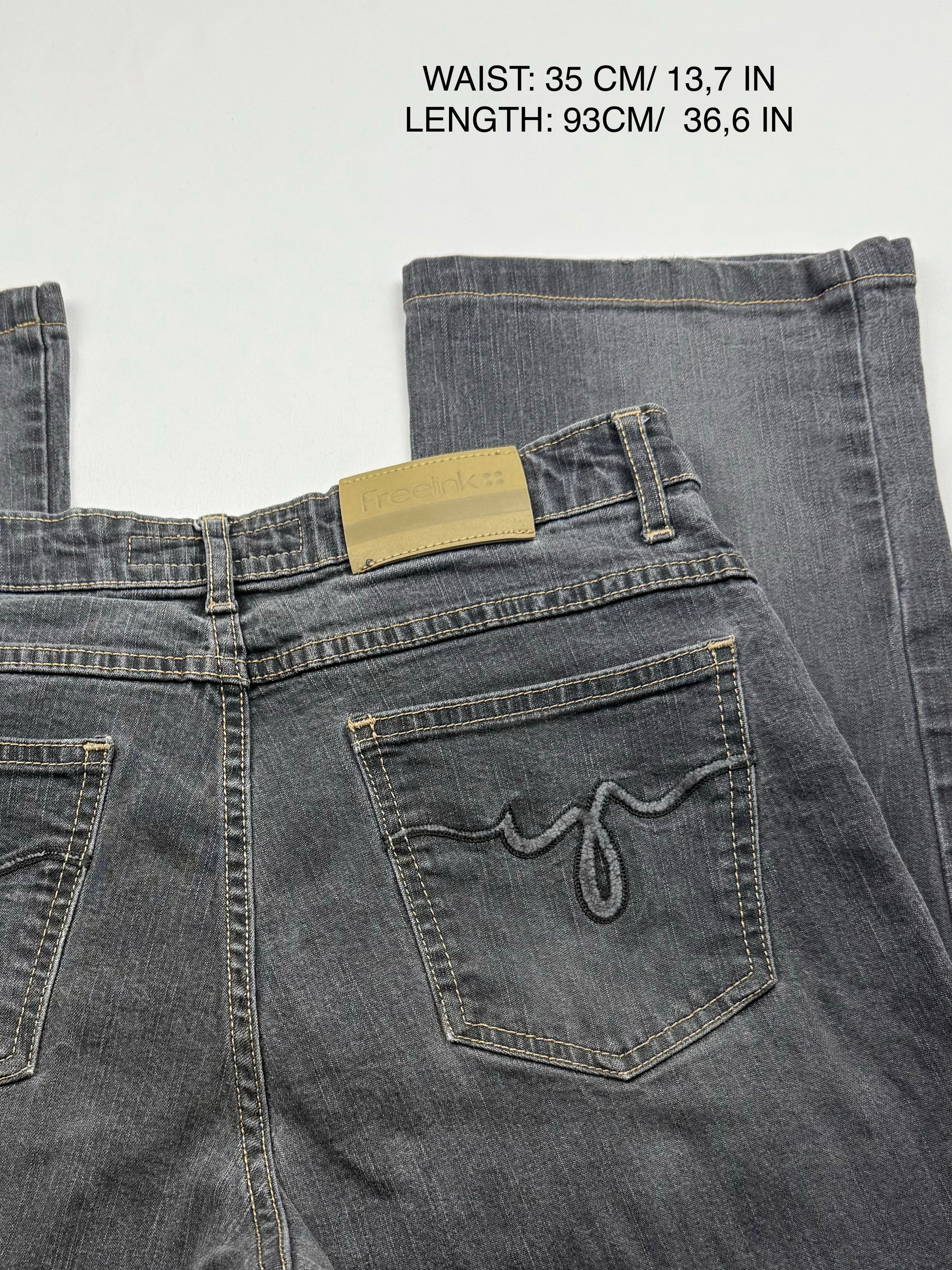 Grey denim baggy capri pants (M/L)