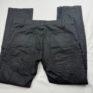 Black denim low rise baggy denim pants (S/M)