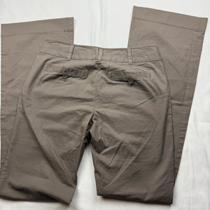 Khaki low waist office flare pants (XS/S)