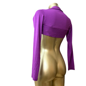 Purple long sleeves bolero top (S/M)