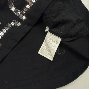 Black sequins stretchy top (XS)
