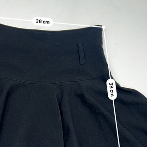 Black low rise mini pleated skirt (S)
