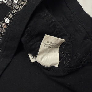 Black sequins stretchy top (XS)