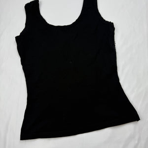 Black sequins stretchy top (XS)