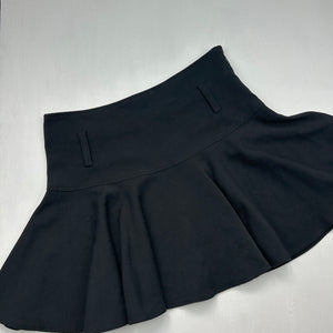 Black low rise mini pleated skirt (S)