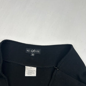 Black low rise mini pleated skirt (S)