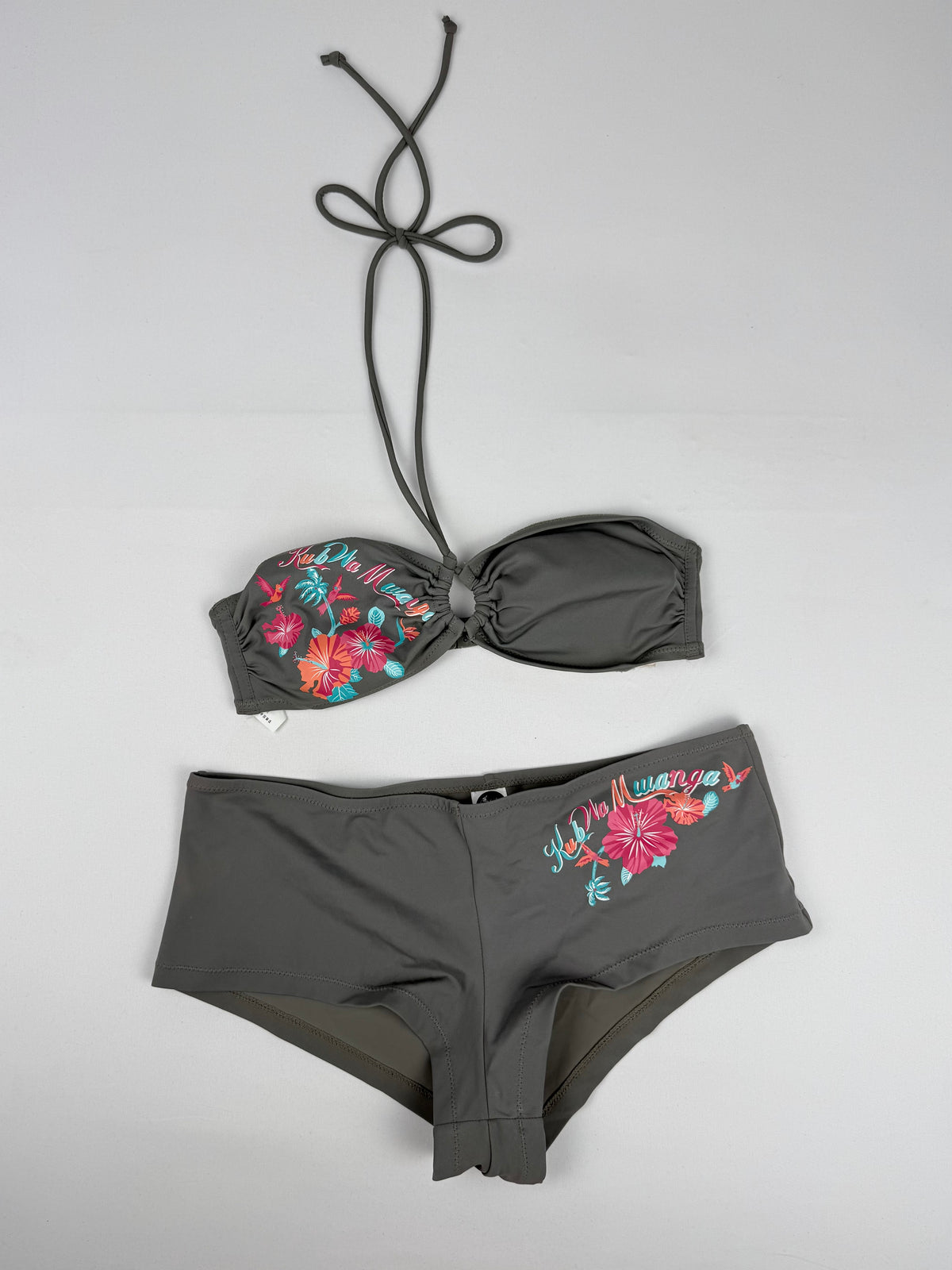 Khaki shorty bikini set (S)