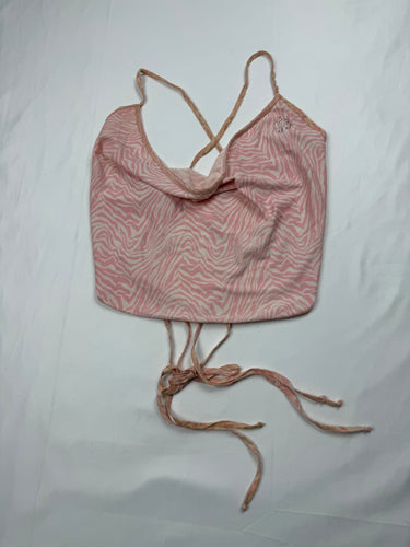 Pink tie up backless cami top (S/M)